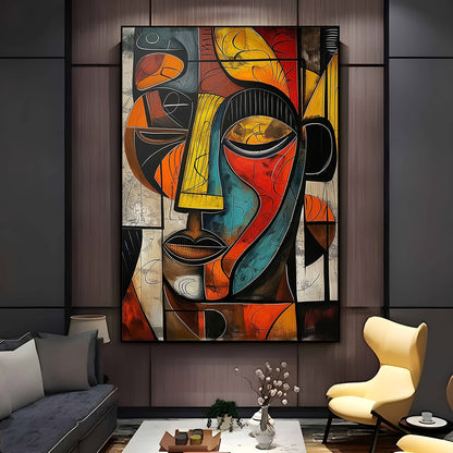 Modern Abstract African Art Canvas Print - Frameless Canvas Wall Decor for Living Room, Bedroom, Home Office & Dorm