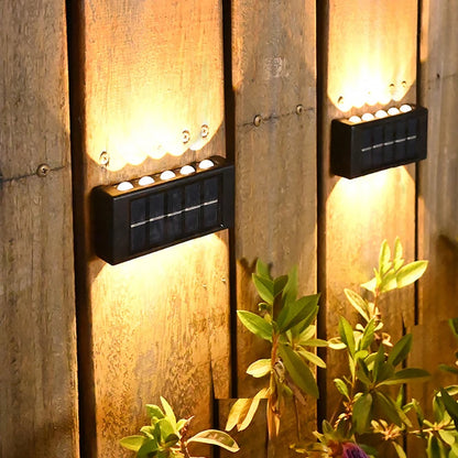 Modern Solar Outdoor Wall Light - Waterproof LED Fence Lamp