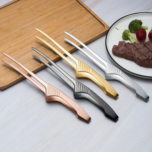 Stylish Stainless Steel Kitchen Tongs with Ergonomic Grip