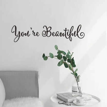 "You're Beautiful" Vinyl Mirror Sticker