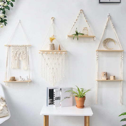 Rustic Hanging Wall Shelf