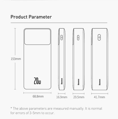 30000mAh - 20W PD Fast Charging Power Bank