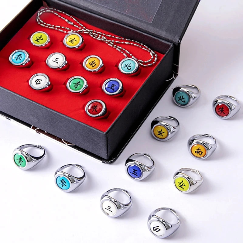 SET Naruto Metal Rings Anime