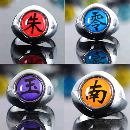 SET Naruto Metal Rings Anime