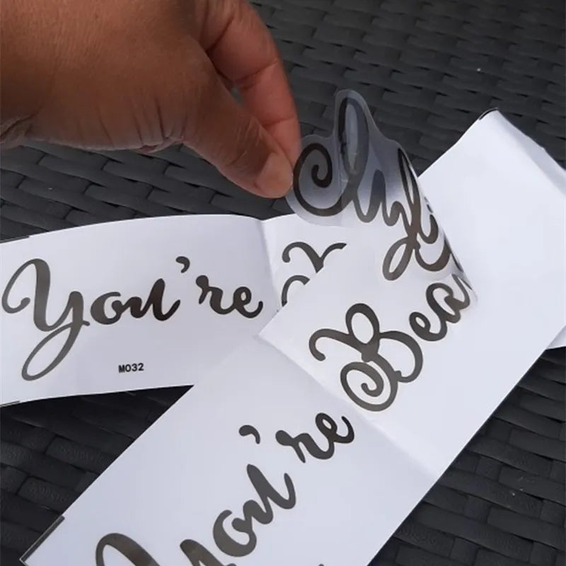 "You're Beautiful" Vinyl Mirror Sticker