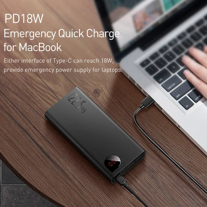 20000mAh - 22.5W PD Fast Charging Power Bank