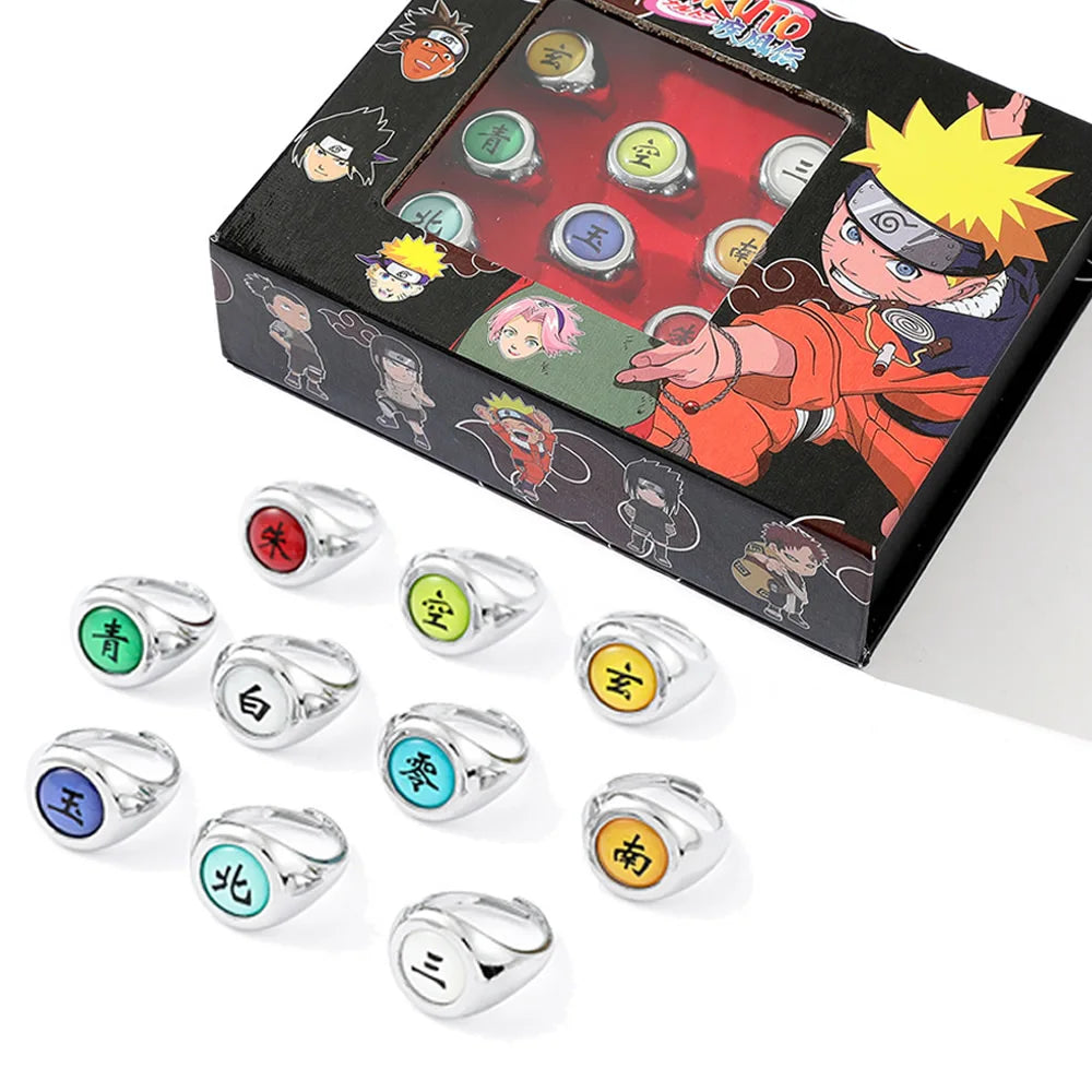 SET Naruto Metal Rings Anime