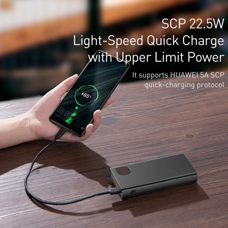 20000mAh - 22.5W PD Fast Charging Power Bank