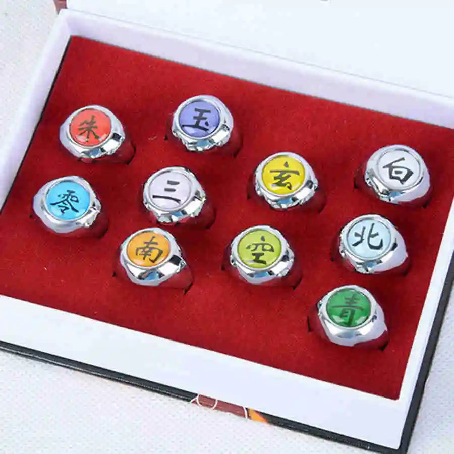 SET Naruto Metal Rings Anime