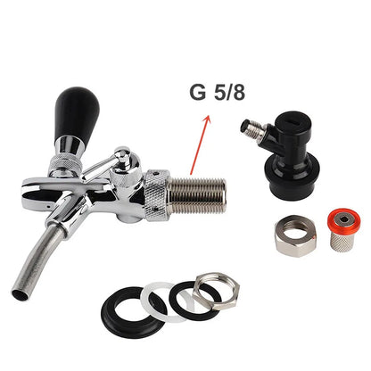 Beer Tap Faucet & Adjustable Faucet with Ball Lock for Kegs