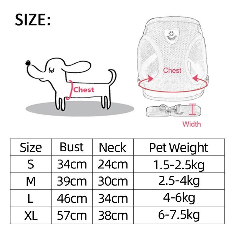 Adjustable Reflective Cat Harness with Leash