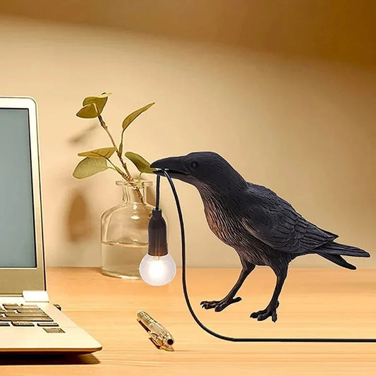 Crow Wall and Table Lamp