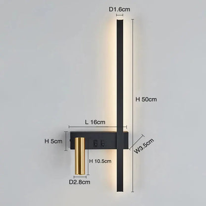 Nordic Modern Combi Wall Lamp