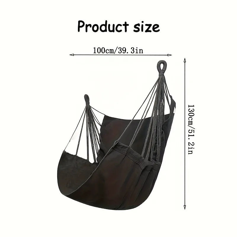 Leisure Fabric Hammock Chair – Outdoor Swing with Storage Bag and Anti-Rollover Design!