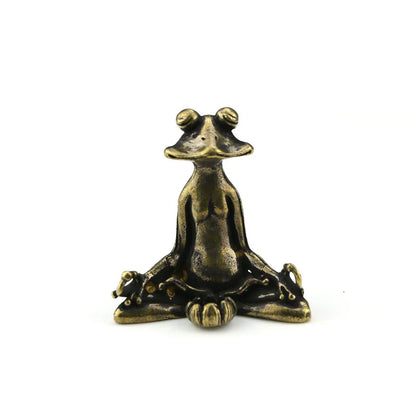 Sitting Zen Frog Statue