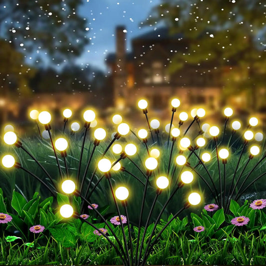 Solar Firefly Garden Lights - IP65 Waterproof, Warm & Colorful