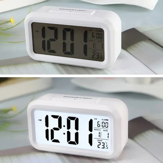 Smart LCD Digital Alarm Clock with Night Light