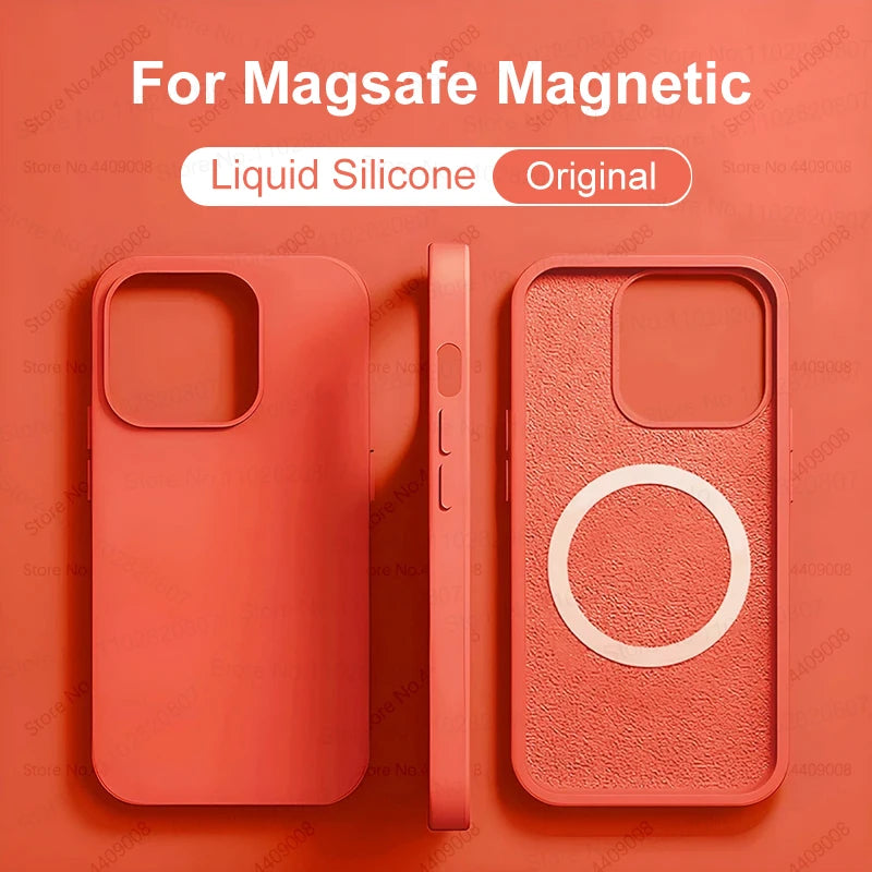 Liquid Silicone Phone Case with Magsafe for Iphone 14 models