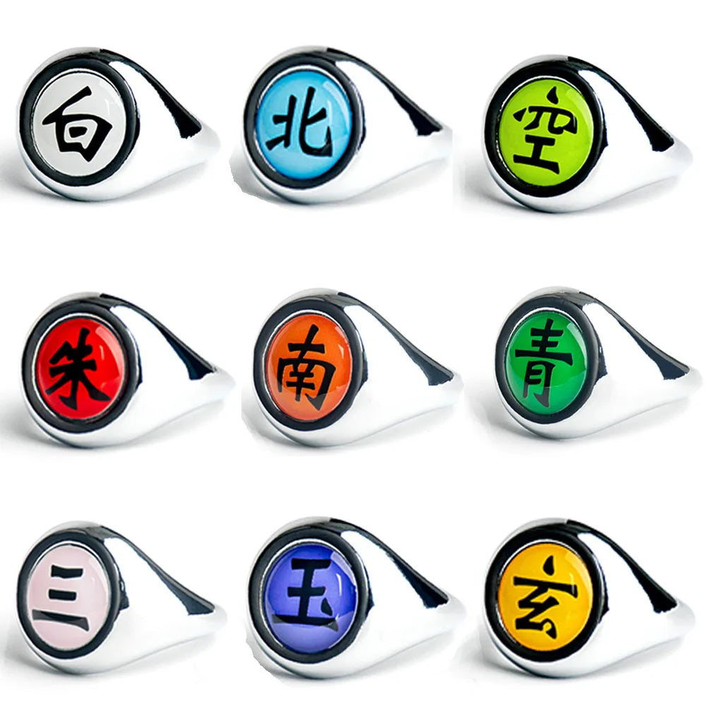 SET Naruto Metal Rings Anime