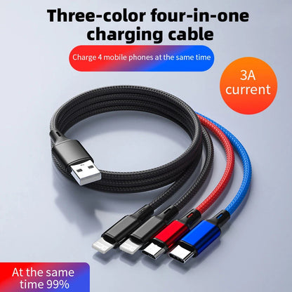 4in1 3.0A Fast Charging USB Cable