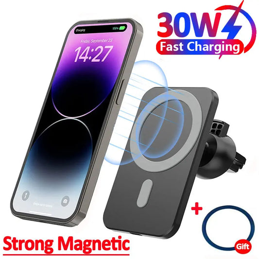 30W Magnetic Wireless Car Charger