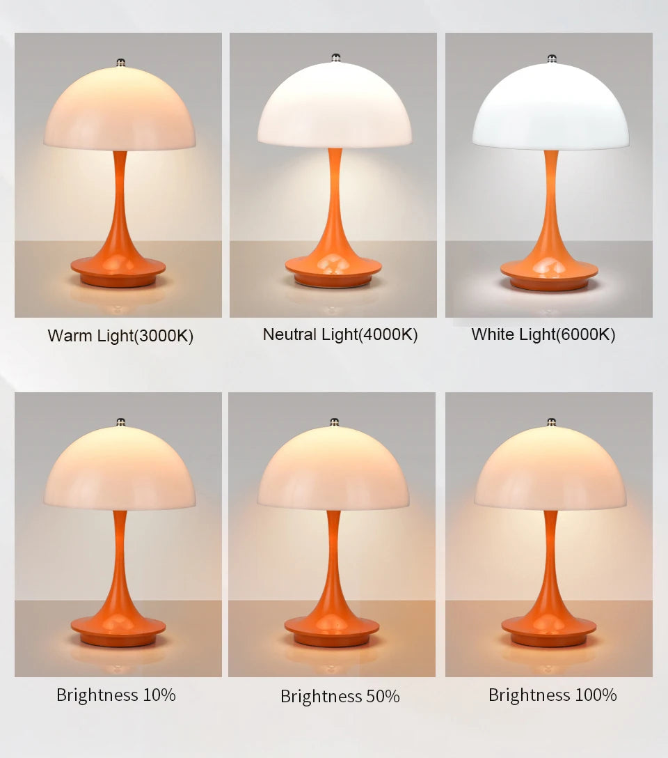 Dimmable Mushroom-Shaped Table Lamp