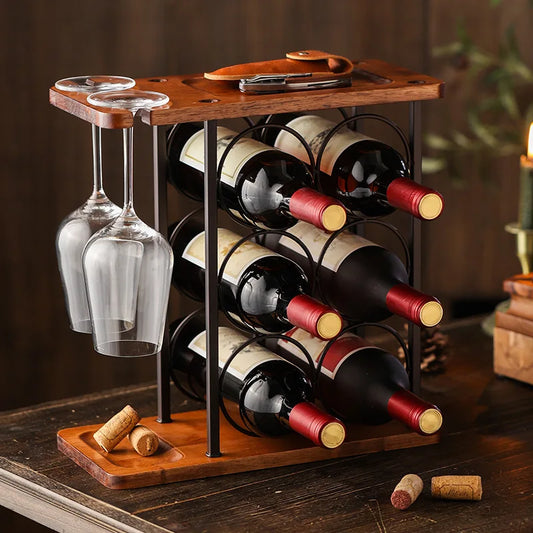 Wine Showcase Home Bar Shelf – Bottle Display Stand Rack Holder for Storage and Accessories