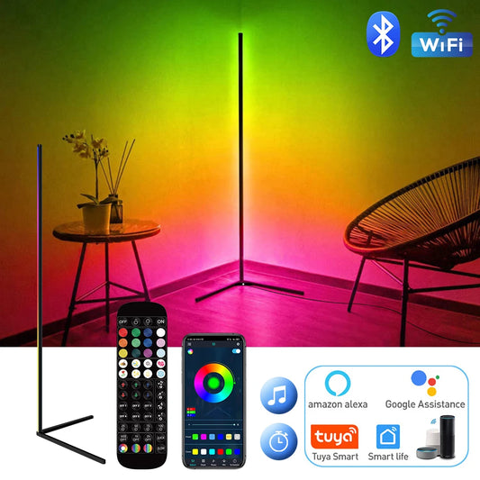 Living Room Dimmable RGB Corner Floor Lamp