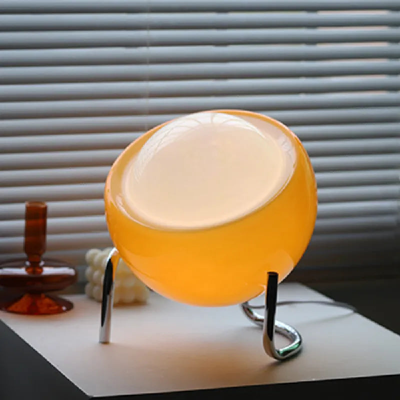 Glass Half Sphere Table Lamp