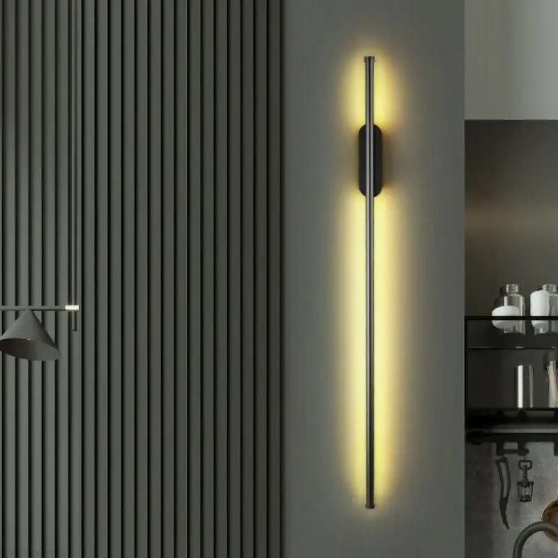 Sleek Pole-Shaped Modern LED Wall Lamp