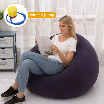 Large Lazy Inflatable Sofa Chairs PVC Lounger Seat Bean Bag Sofas Pouf Puff Couch Tatami Living Room Supply Outdoor Camping