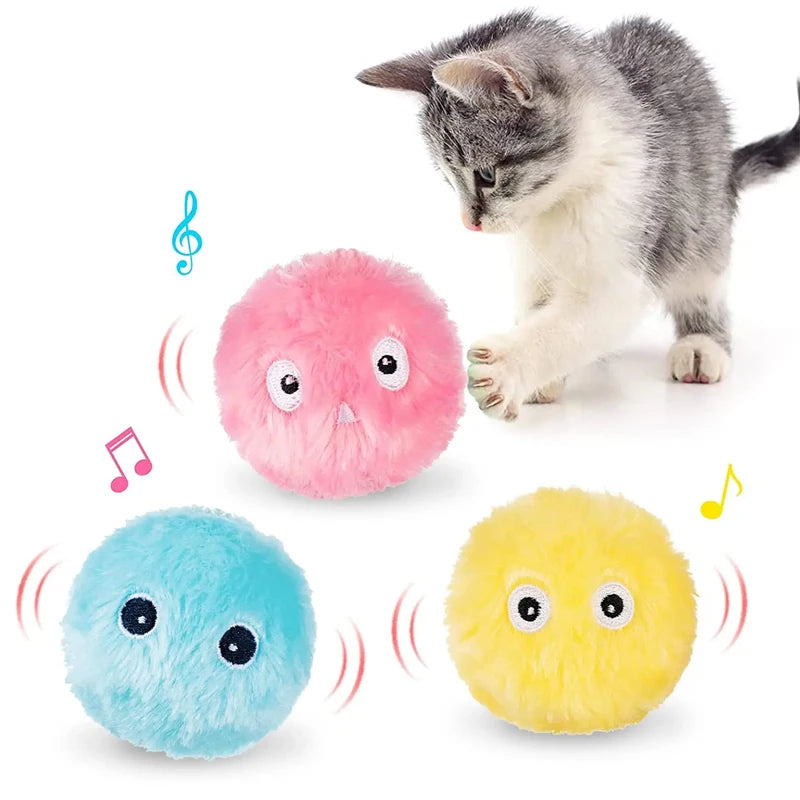 Interactive Electric Cat Toy: Catnip Squeaky Ball for Engaging Play