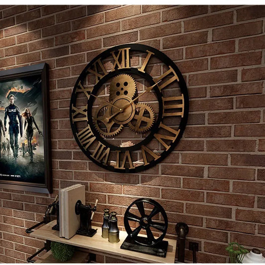 Retro Industrial Wall Clock