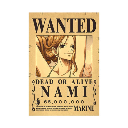 Anime One Piece  Wanted Posters Figures Vintage