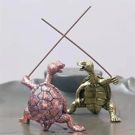 Antique Turtle Incense Holder Burner Table Ornament