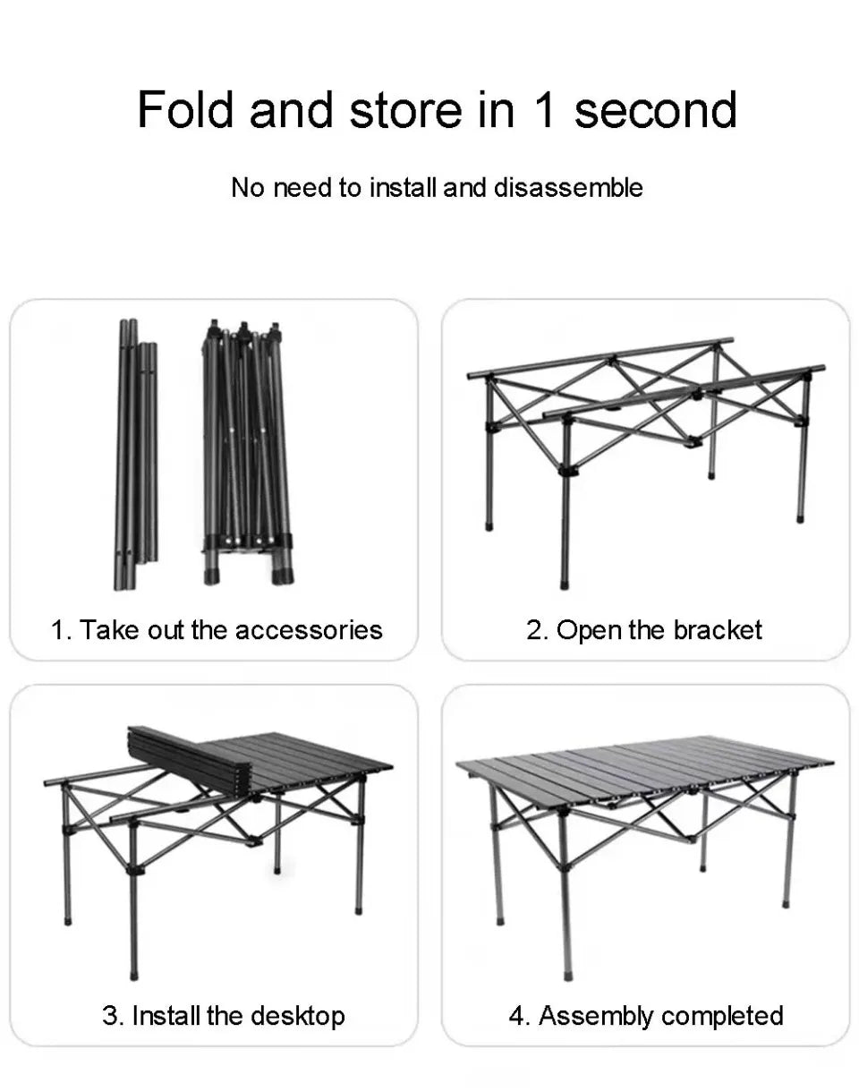 Portable Outdoor Folding Table – Easy Setup for Camping, Barbecues, and More!