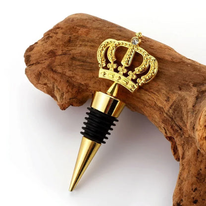 Crown Shaped Wine Stopper for Parties and Weddings – Alloy Wine Fresh-Keeping Accessory`