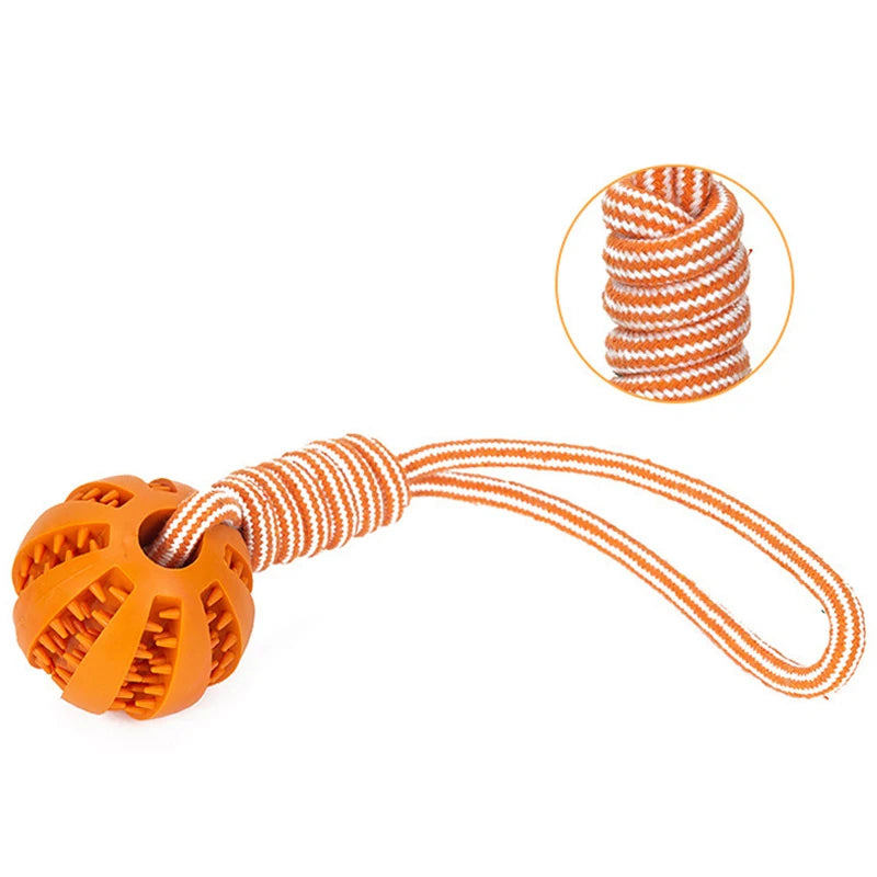 Dog Toy Ball with Rope