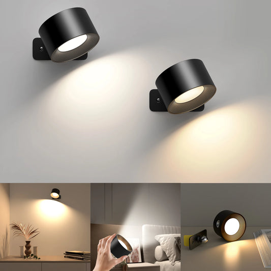 LED Wall Light with Memory Function & 360° Rotation