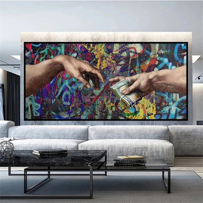 The Creation of Adam - Graffiti Art