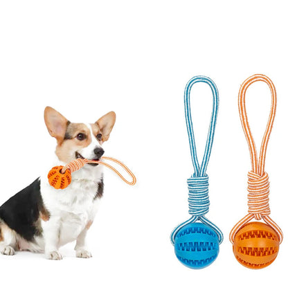 Dog Toy Ball with Rope