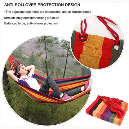 Thick Canvas Hammock – Portable Outdoor Swing for Camping and Relaxation!