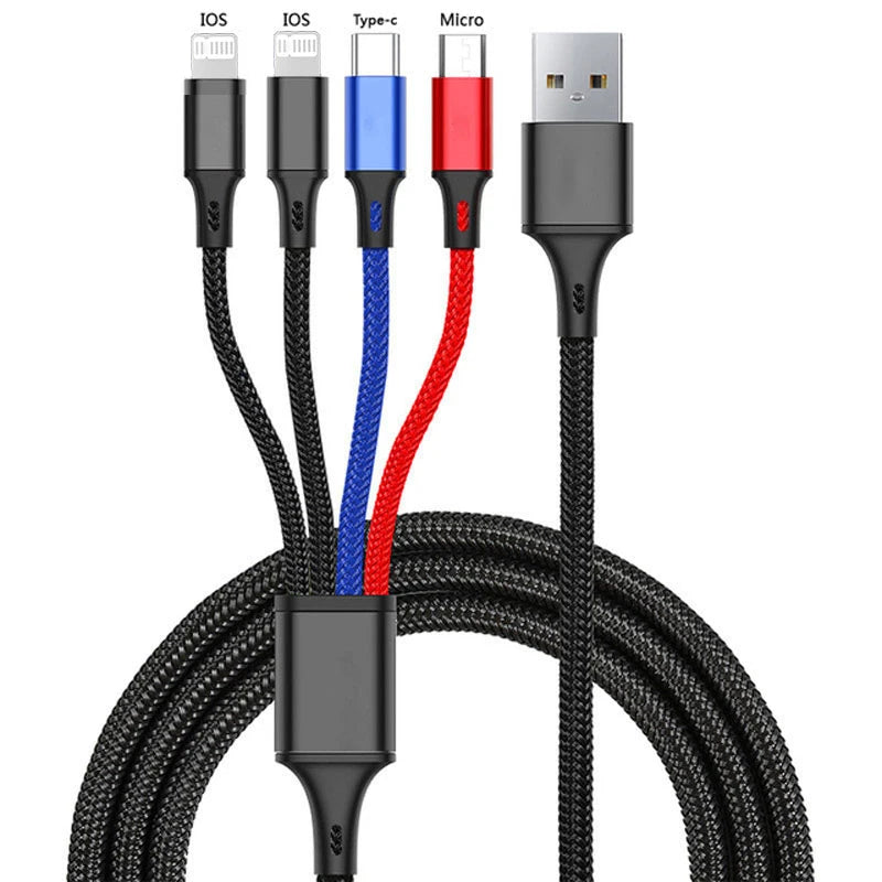 4in1 3.0A Fast Charging USB Cable