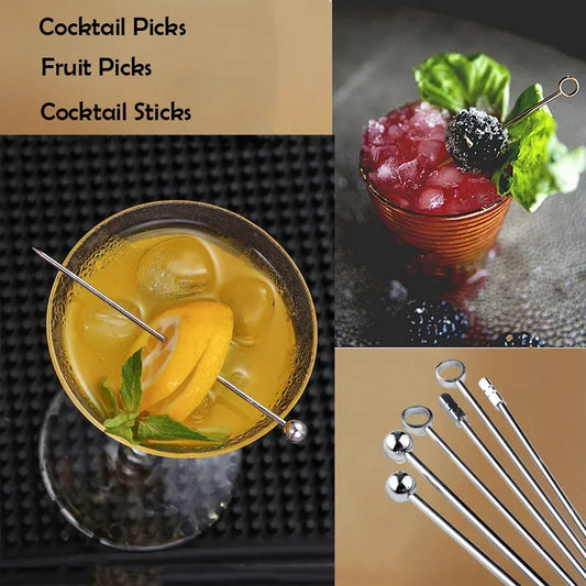 Stainless Steel Cocktail Sticks Set of 4