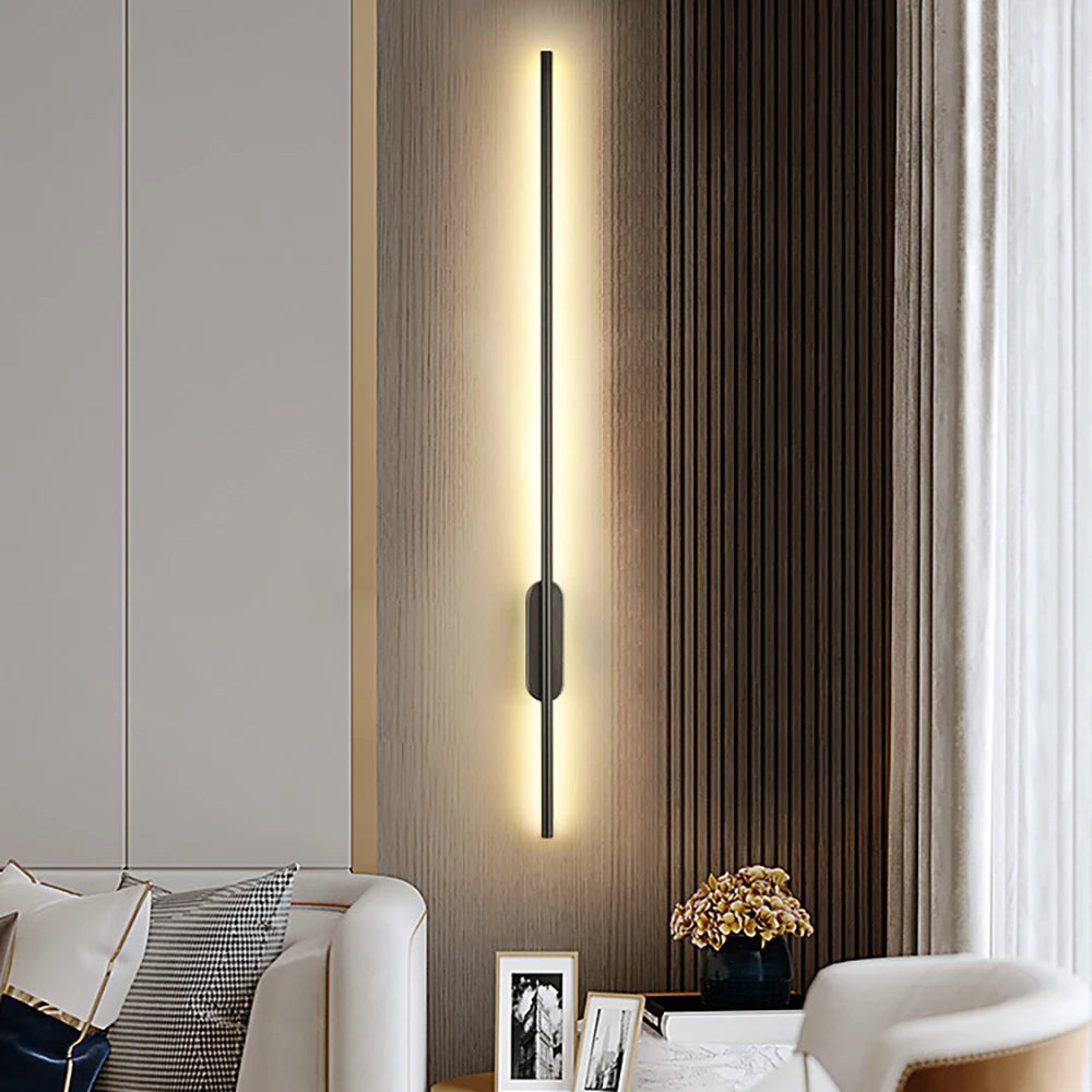 Sleek Pole-Shaped Modern LED Wall Lamp