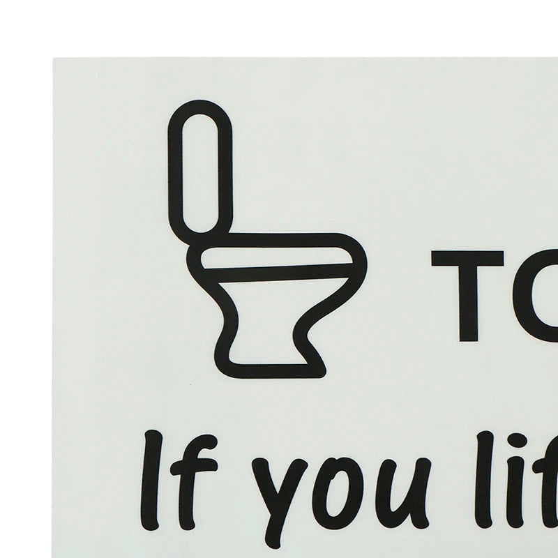 Toilet Rules Removable Viny Sticker