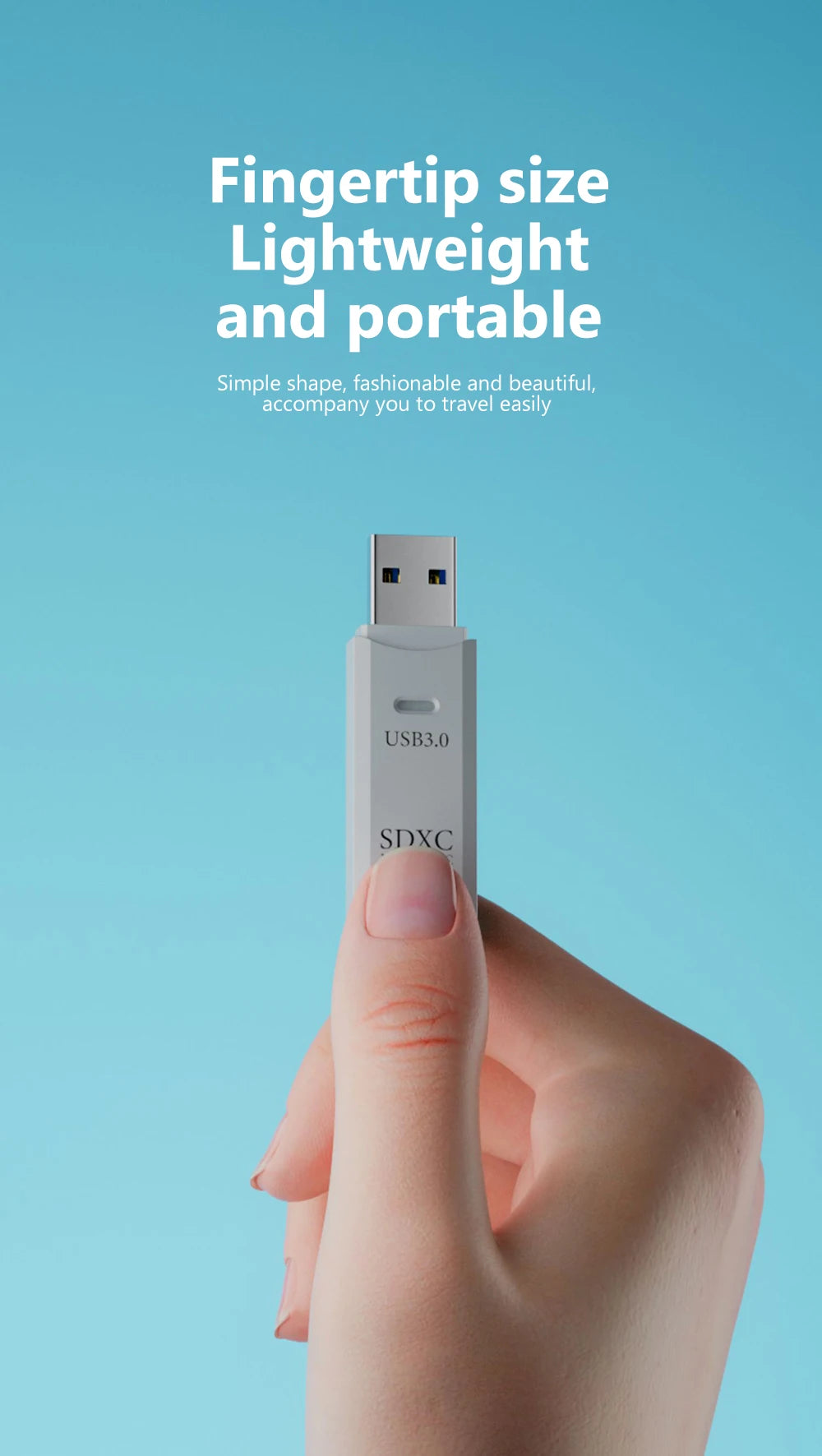 2 in 1 USB 3.0 SD microSD Card Reader