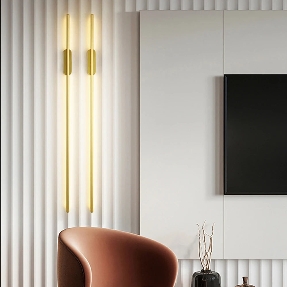 Sleek Pole-Shaped Modern LED Wall Lamp