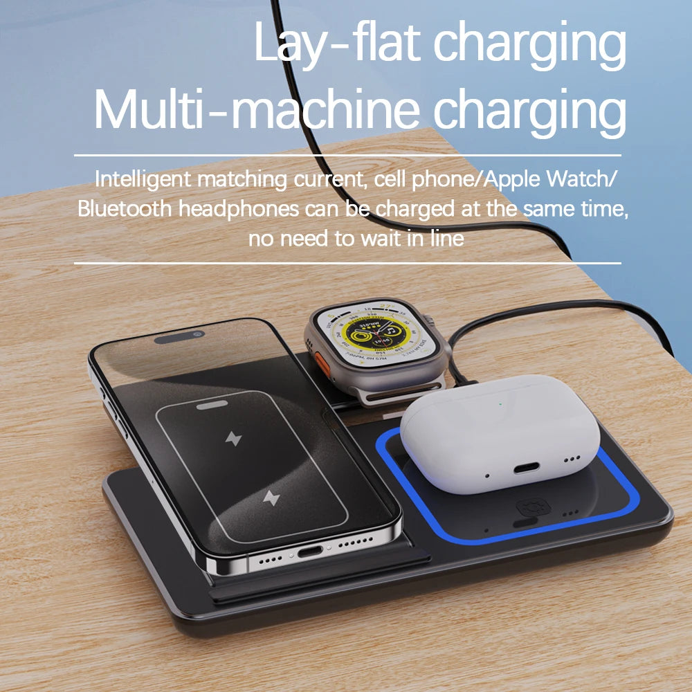 30W 3in1 FoldableFast Wireless Charger