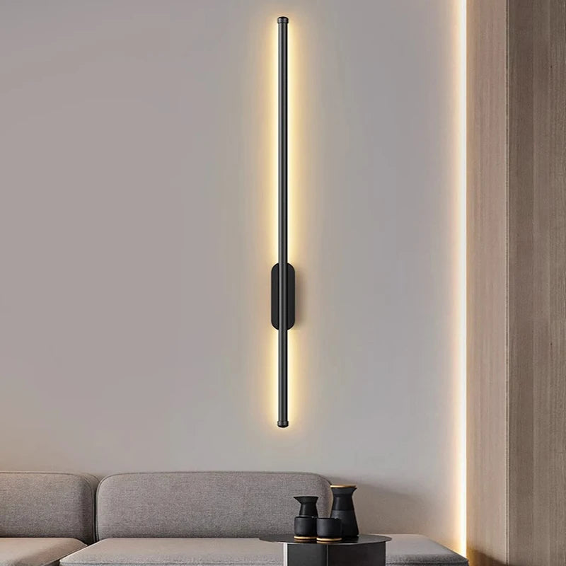 Sleek Pole-Shaped Modern LED Wall Lamp